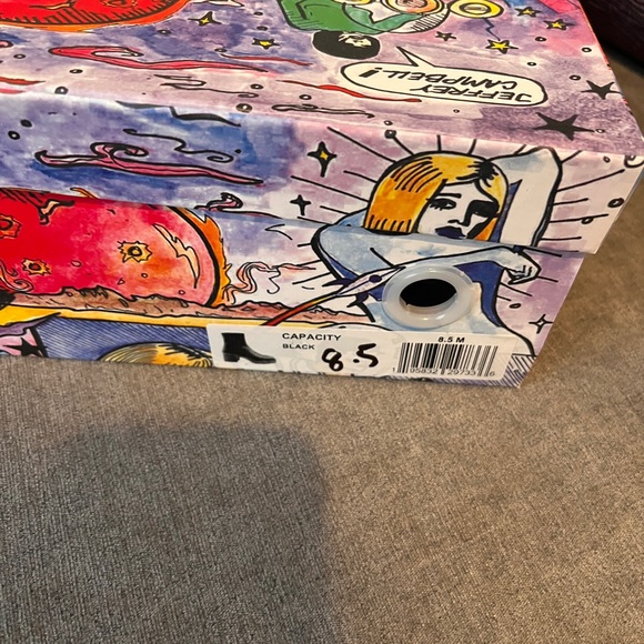 Jeffrey Campbell NWT. Beautiful black leather platform ankle boots. 8.5. - Picture 6 of 7